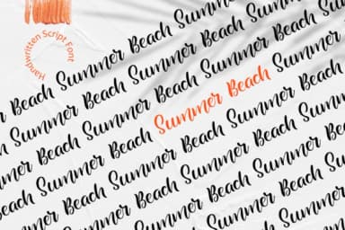 Summer Beach Font by Happy Letters — Script Handwritten Font — thumbnail 2