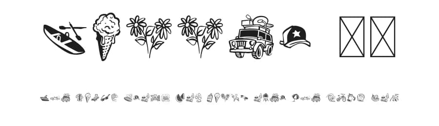 Summer 88 by Field 2 Design — Dingbats Font