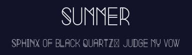 Summer by VPcreativeshop — Sans Serif Font — thumbnail 2