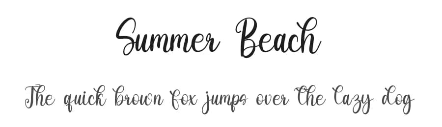 Summer Beach by FreshtypeINK — Script Handwritten Font