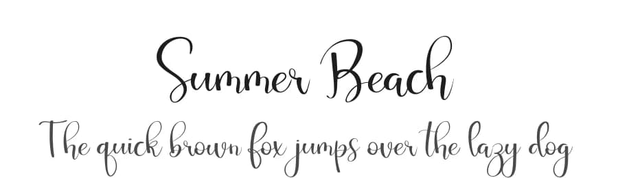 Summer Beach by Etik Fatimah — Script Handwritten Font