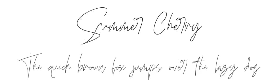 Summer Cherry by Letterara — Script Handwritten Font