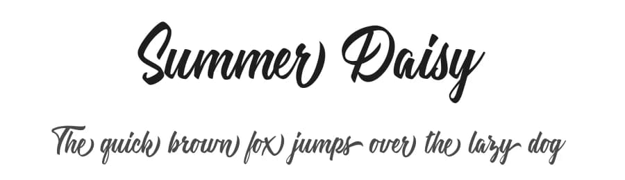 Summer Daisy by Billy Argel Fonts ® — Script Handwritten Font
