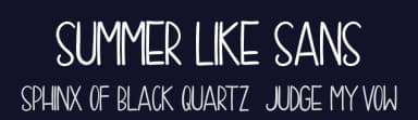 Summer Like Sans by ReyreyBlue — Script Handwritten Font — thumbnail 2