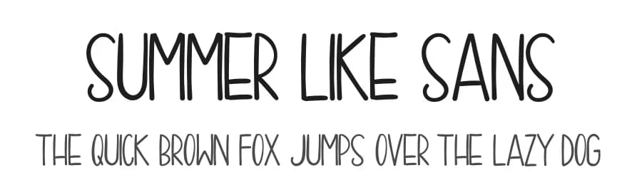 Summer Like Sans by ReyreyBlue — Script Handwritten Font