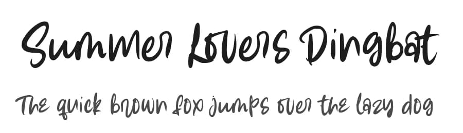 Summer Lovers Dingbat by AZ Std — Dingbats Font