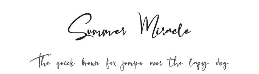 Summer Miracle by Stefani Letter — Script Handwritten Font