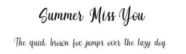 Summer Miss You by FreshtypeINK — Script Handwritten Font — thumbnail 1