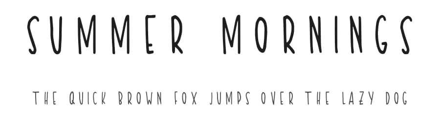 Summer Mornings by Abi — Script Handwritten Font