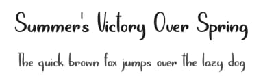 Summer's Victory Over Spring by Misti's Fonts — Script Handwritten Font — thumbnail 1
