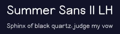 Summer Sans II LH by Leon Hatcher — Sans Serif Font — thumbnail 2