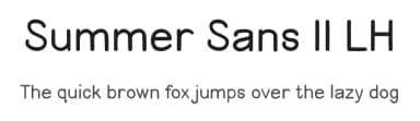 Summer Sans II LH by Leon Hatcher — Sans Serif Font — thumbnail 1