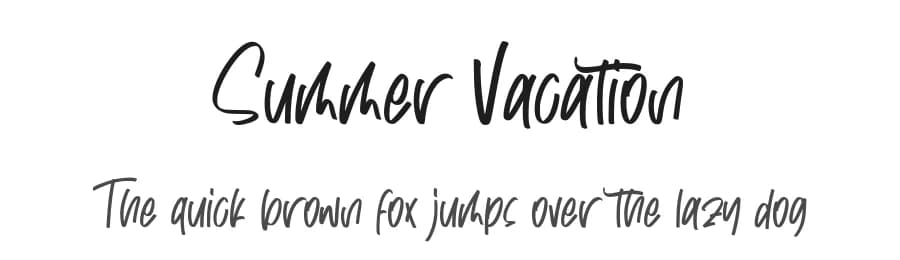 Summer Vacation by Hatf Type — Script Handwritten Font