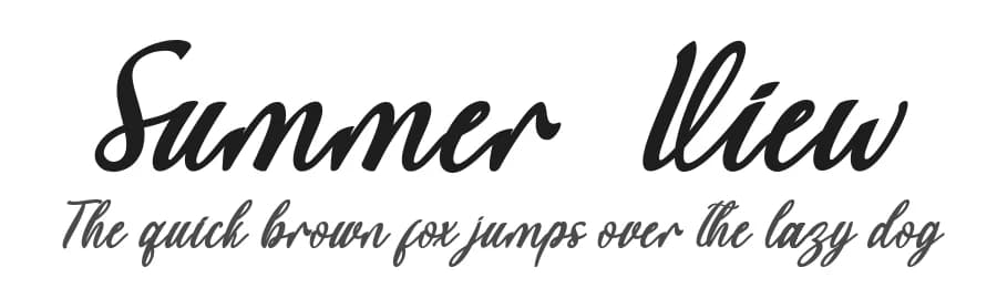 Summer  View by Yoga Letter — Script Handwritten Font