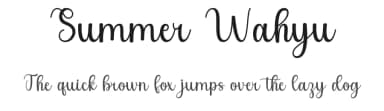 Summer Wahyu by Wahyu Studio — Script Handwritten Font — thumbnail 1