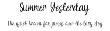 Summer Yesterday by Rvandtype — Script Handwritten Font — thumbnail 1