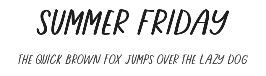 Summer Friday by Jimtype Studio — Script Handwritten Font