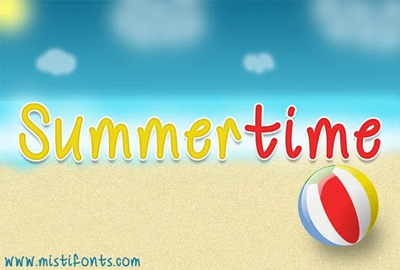 Summertime Font by Misti β Script Handwritten Font