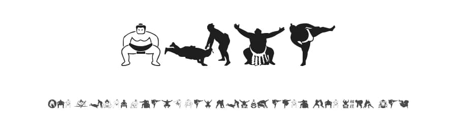 Sumo by Woodcutter — Dingbats Font