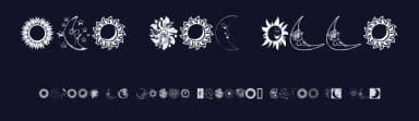 Sun and Moon by House of Lime — Dingbats Font — thumbnail 2