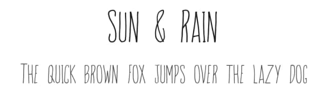 Sun & Rain by Bonez Designz — Script Handwritten Font