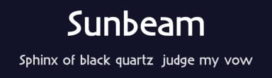Sunbeam by Kustomtype — Sans Serif Font — thumbnail 2