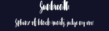 Sunbreath by Katsia Jazwinska — Script Handwritten Font — thumbnail 2