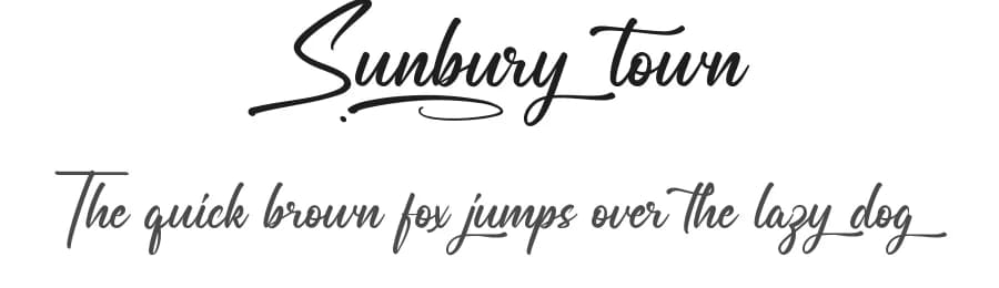 Sunbury Town by VinType — Script Handwritten Font