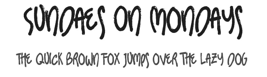 Sundaes On Mondays by PremiereGraphics — Script Handwritten Font