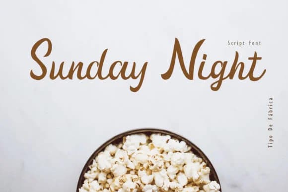 Sunday Night Script Font by Giant Design — Script Handwritten Font