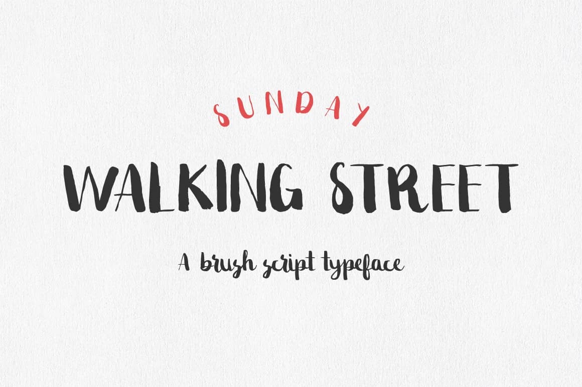 Sunday Walking Street Font by paramajandesign — Script Handwritten Font