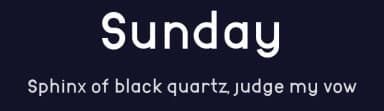 Sunday by Indra Gunawan — Sans Serif Font — thumbnail 2