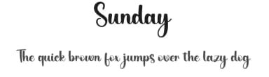 Sunday by Harlek Studio — Script Handwritten Font — thumbnail 1