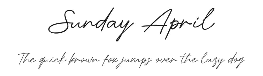 Sunday April by Khurasan — Script Handwritten Font