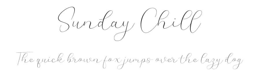 Sunday Chill by olivetype — Script Handwritten Font