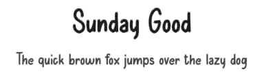 Sunday Good by Studio Hello Good — Script Handwritten Font — thumbnail 1