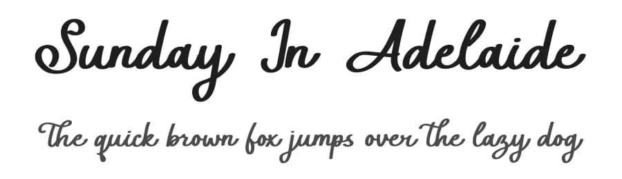 Sunday In Adelaide by ReyreyBlue — Script Handwritten Font