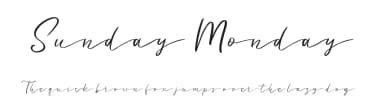 Sunday Monday by AminMario — Script Handwritten Font — thumbnail 1