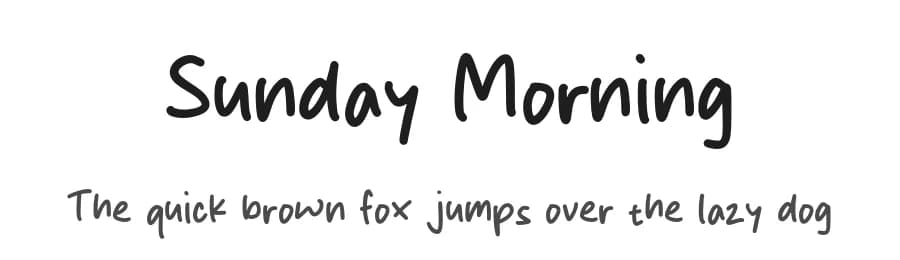 Sunday Morning by MJType — Script Handwritten Font