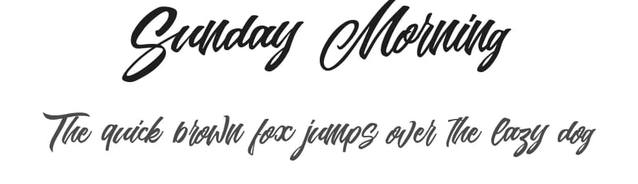Sunday Morning by Billy Argel Fonts ® — Script Handwritten Font
