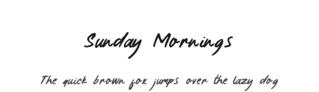 Sunday Mornings by Zansari — Script Handwritten Font