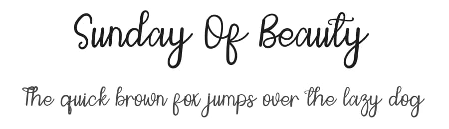 Sunday Of Beauty by Inermedia Studio — Script Handwritten Font