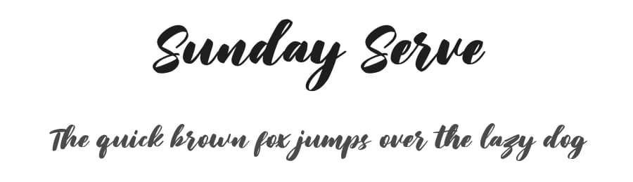 Sunday Serve by Maulana Creative — Script Handwritten Font