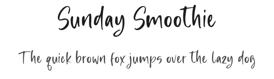 Sunday Smoothie by Sronstudio — Script Handwritten Font