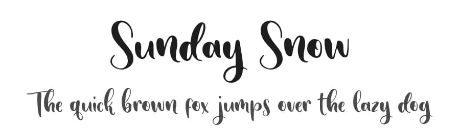 Sunday Snow by Sronstudio — Script Handwritten Font