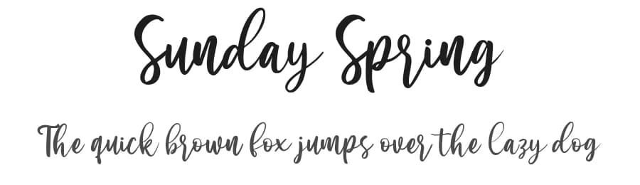 Sunday Spring by Din Studio — Script Handwritten Font