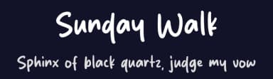 Sunday Walk by MJType — Script Handwritten Font — thumbnail 2