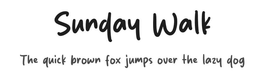 Sunday Walk by MJType — Script Handwritten Font