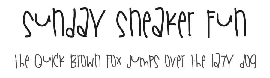 Sunday Sneaker Fun by Des Gomez — Script Handwritten Font