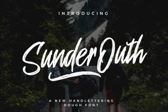 Sunder Outh Font by indotitas — Script Handwritten Font